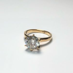 3Ct Huge Moissanite 6 Prong Setting Ring Size 7